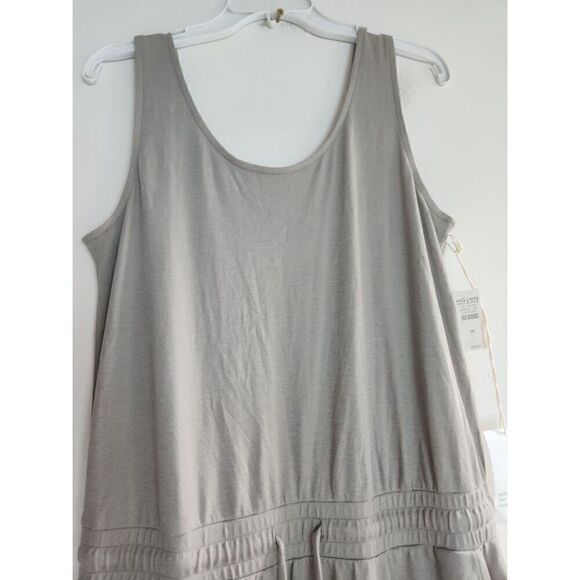 NWT Haven Well Within By Talbots Grey Jersey Knit Midi Overall Dress size Medium - Picture 9 of 12